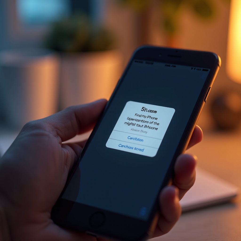 pemberitahuan 'find my iphone' terjebak di layar
