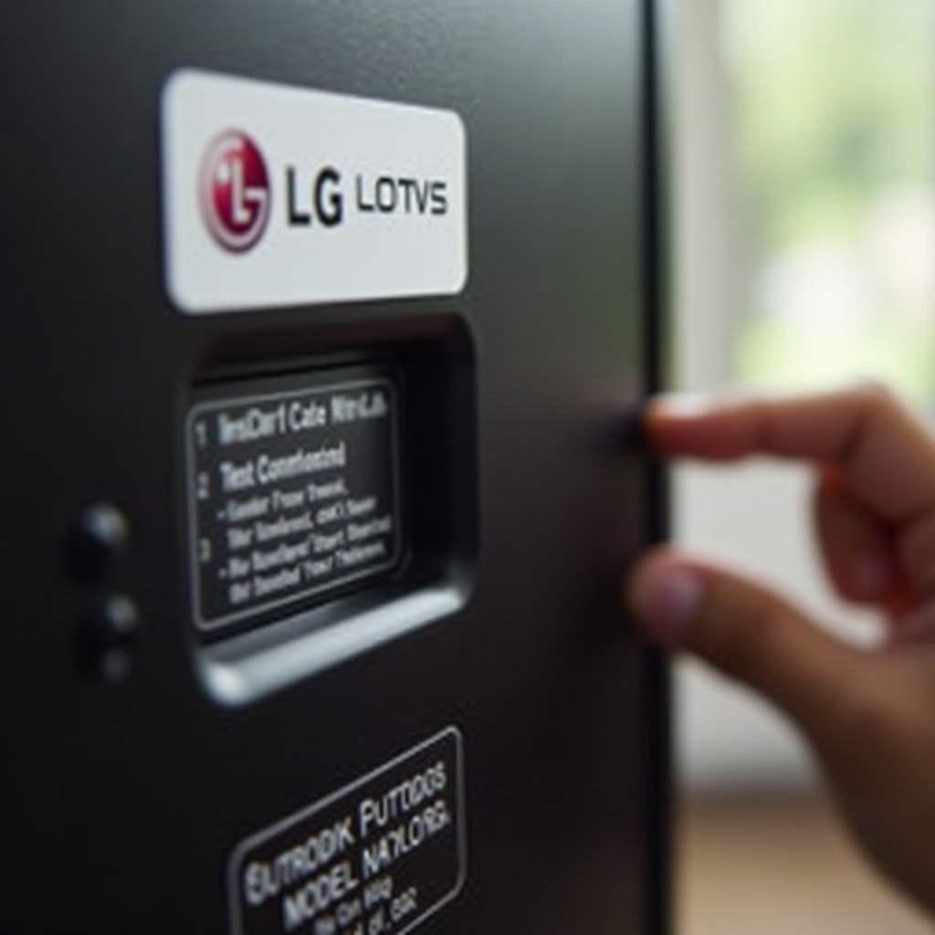 LGテレビのモデル番号を見つける方法