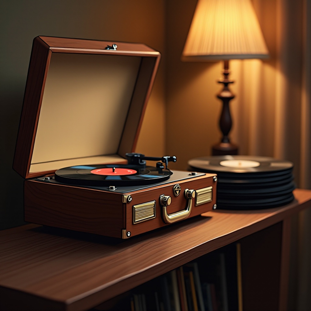 複数のレコードを再生するレコードプレーヤー