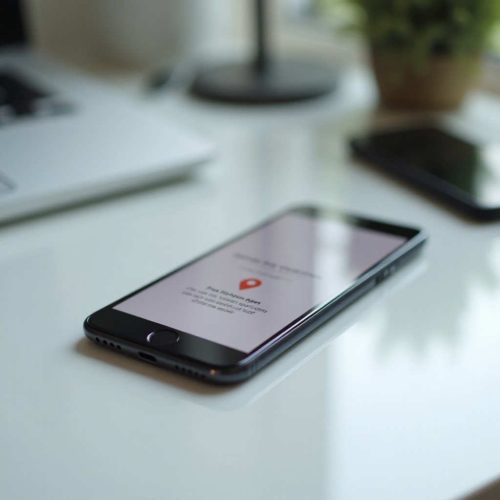 find my iPhone-melding vast op scherm