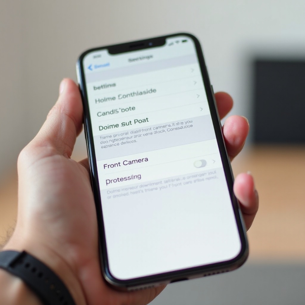 iPhoneのフロントカメラの処理を停止する方法