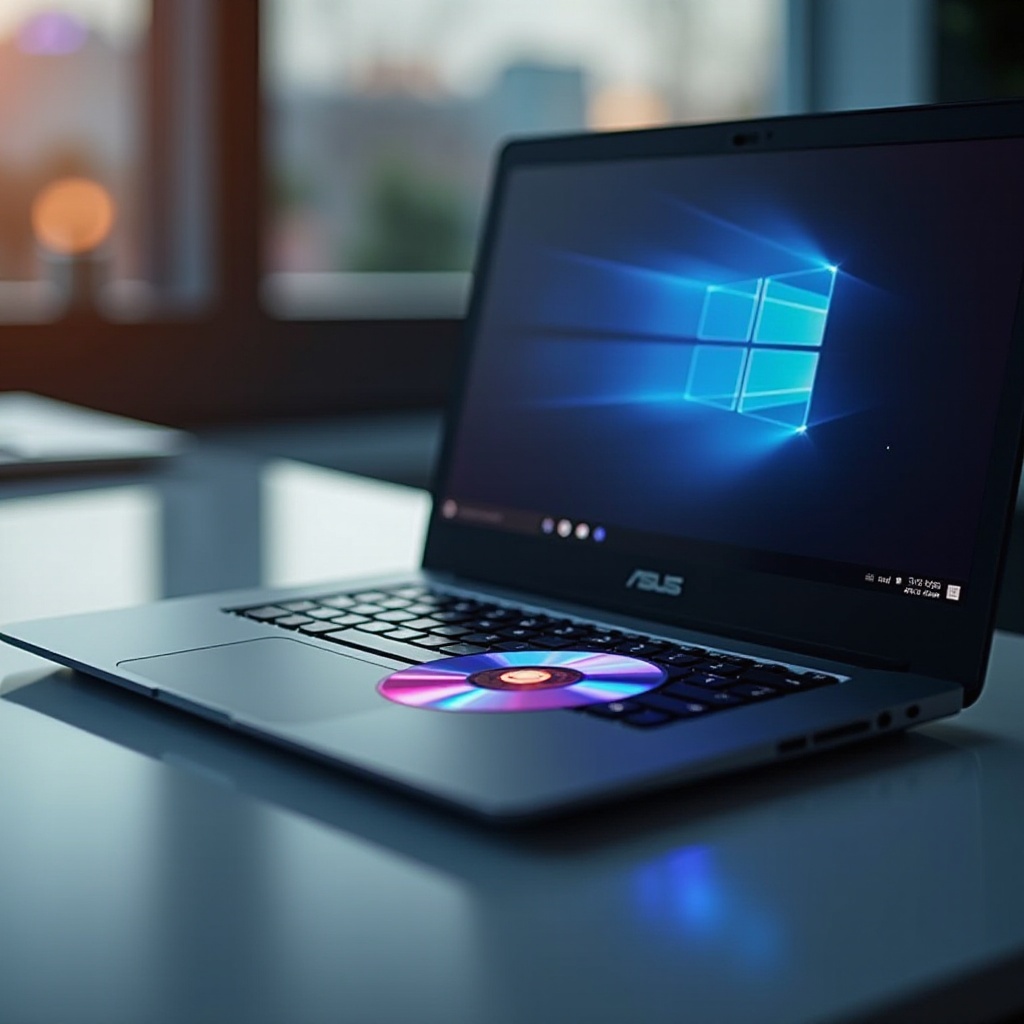 CD 드라이브가 있는 Asus 노트북
